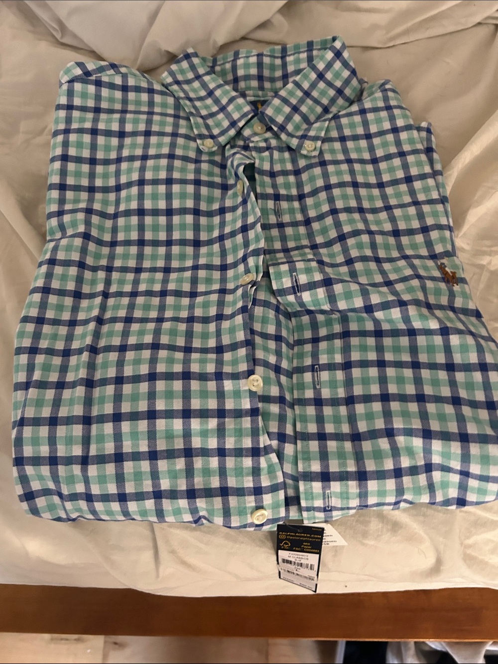 Polo by Ralph Lauren Men's Plaid Button-Down Shirt in Blue & Green